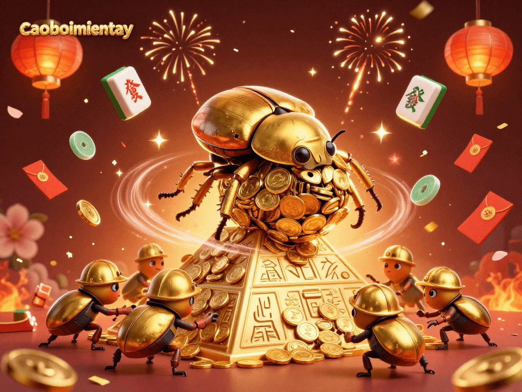 Engage in thrilling gameplay with caoboimientay in a vibrant 3D casino setting full of treasures.