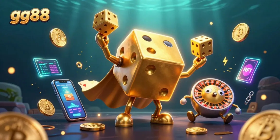 Play exciting games and win big at gg88 with vibrant 3D visuals featuring classic casino elements.