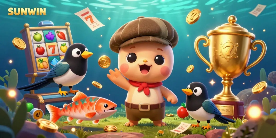 SUNWIN engages players with thrilling slots and jackpot reels in an enchanting underwater scene.