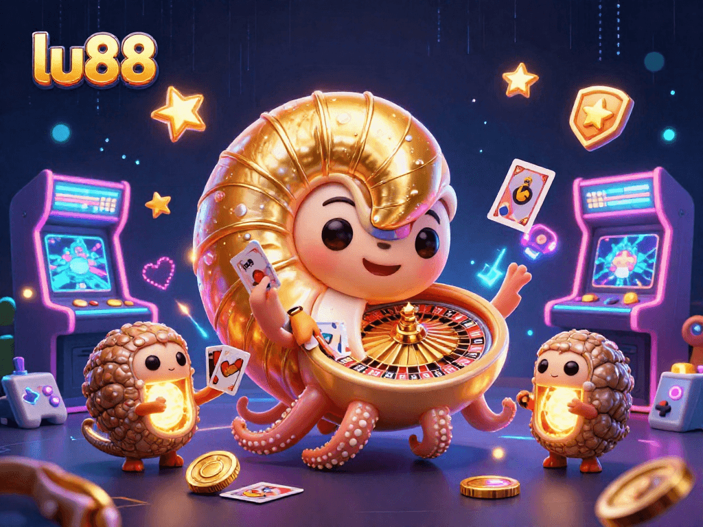 Experience thrilling gameplay with lu88's nautilus-themed casino adventure featuring glowing golden elements.