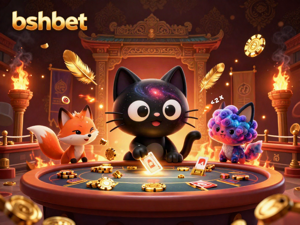Experience bshbet's thrill with dynamic casino atmosphere in a captivating cosmic scene.