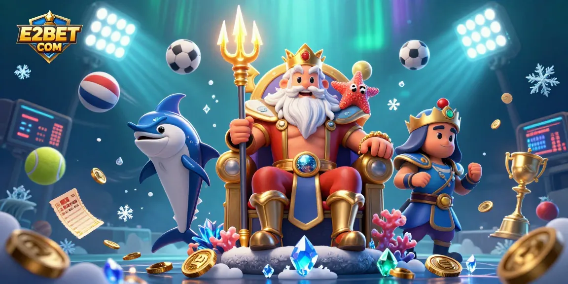 Engage with thrilling betting action in E2BET COM's vibrant underwater casino world.