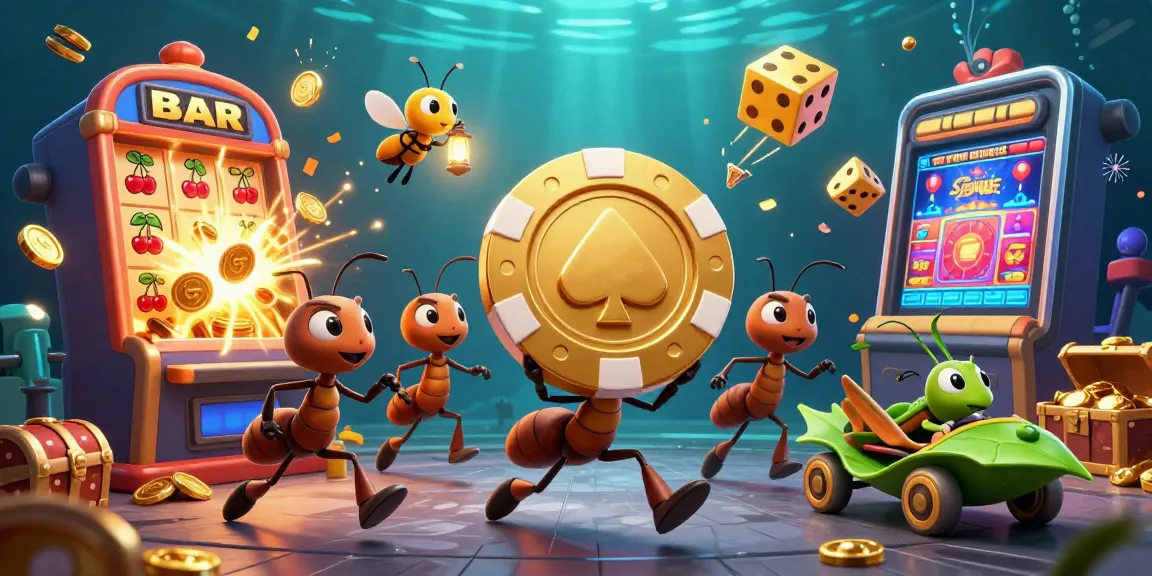 Engage with togelon as a team of ants steals a giant poker chip in a vibrant casino heist.