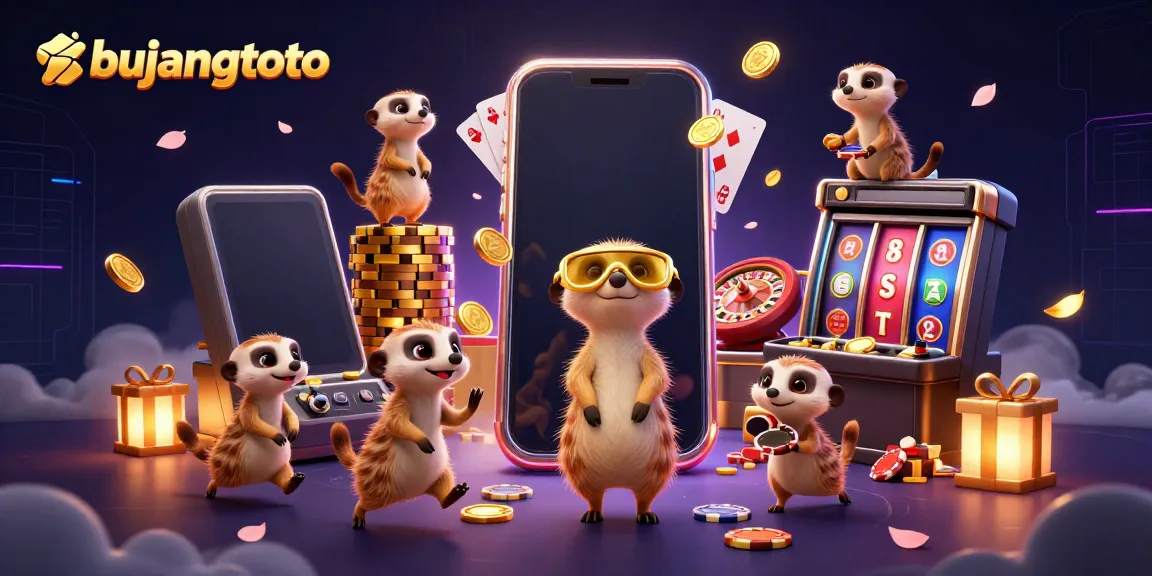 Experience the excitement of bujangtoto with a colony of meerkats operating a vibrant casino scene.