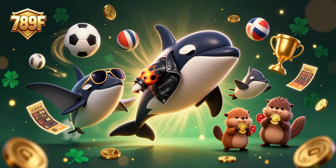 Experience thrilling action with 789F at a vibrant casino scene filled with dynamic sports elements.