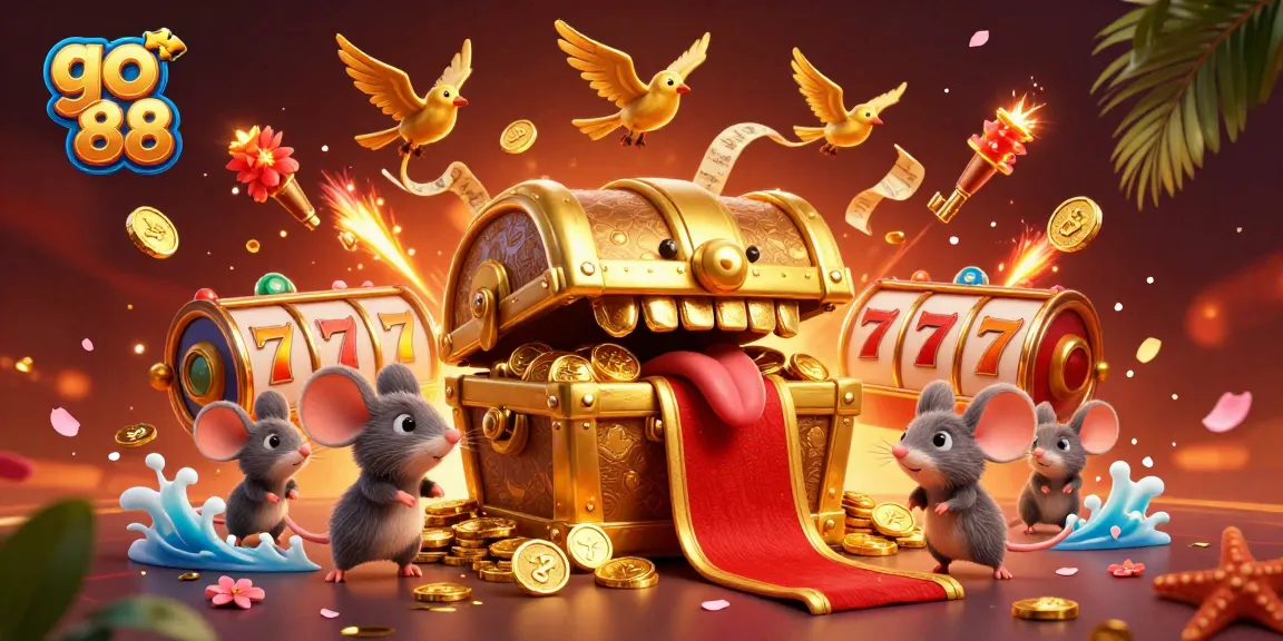 Join the excitement at go 88 casino with a treasure chest offering slots and riches.