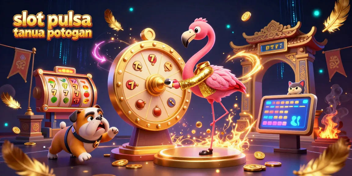 Mainkan slot pulsa tanpa potongan dan menangkan hadiah menarik dalam ilustrasi kasino yang memikat ini.