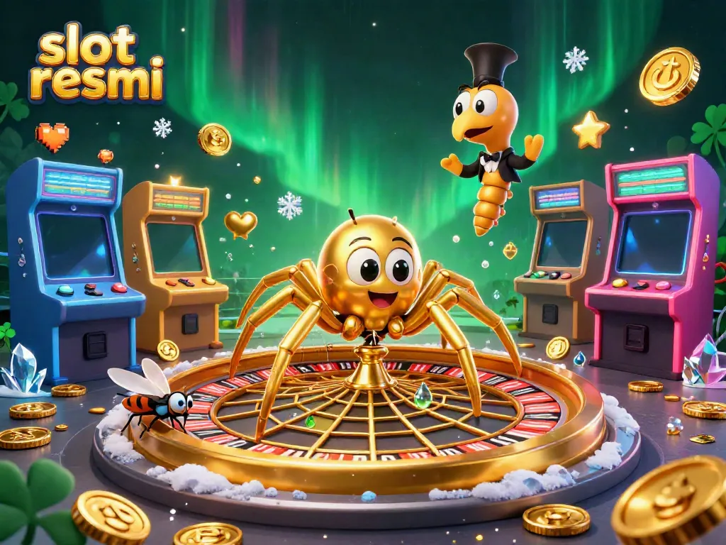 Menang besar dengan slot resmi dalam ilustrasi kasino 3D yang mengesankan dan penuh warna.