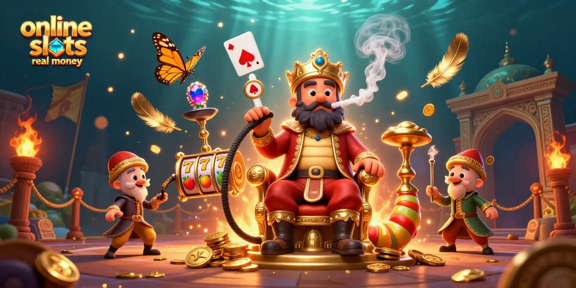 Engage in online slots real money action with vibrant characters and casino-themed elements.