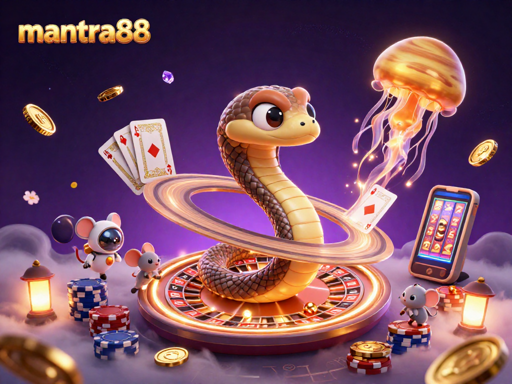 Experience the excitement of mantra88 with space-themed gambling in a vibrant cosmic scene.
