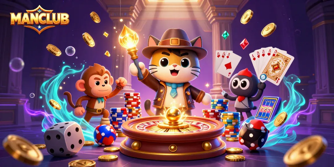 Experience thrilling gameplay at MANCLUB with a detail-rich, dynamic casino adventure scene.