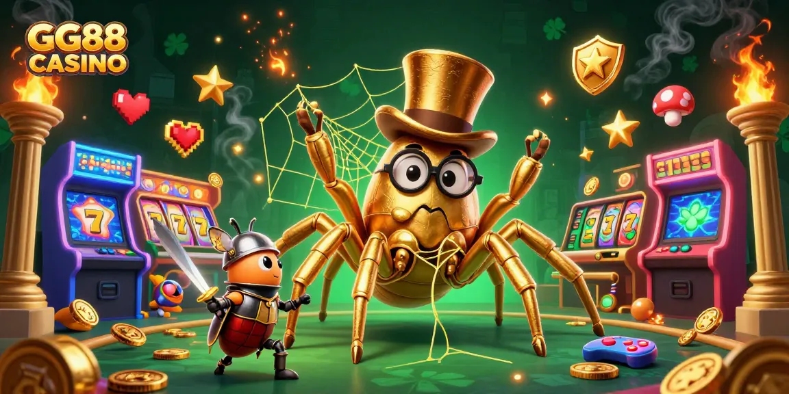 Experience the excitement of GG88 CASINO with a vibrant 3D illustration featuring dynamic gaming elements.