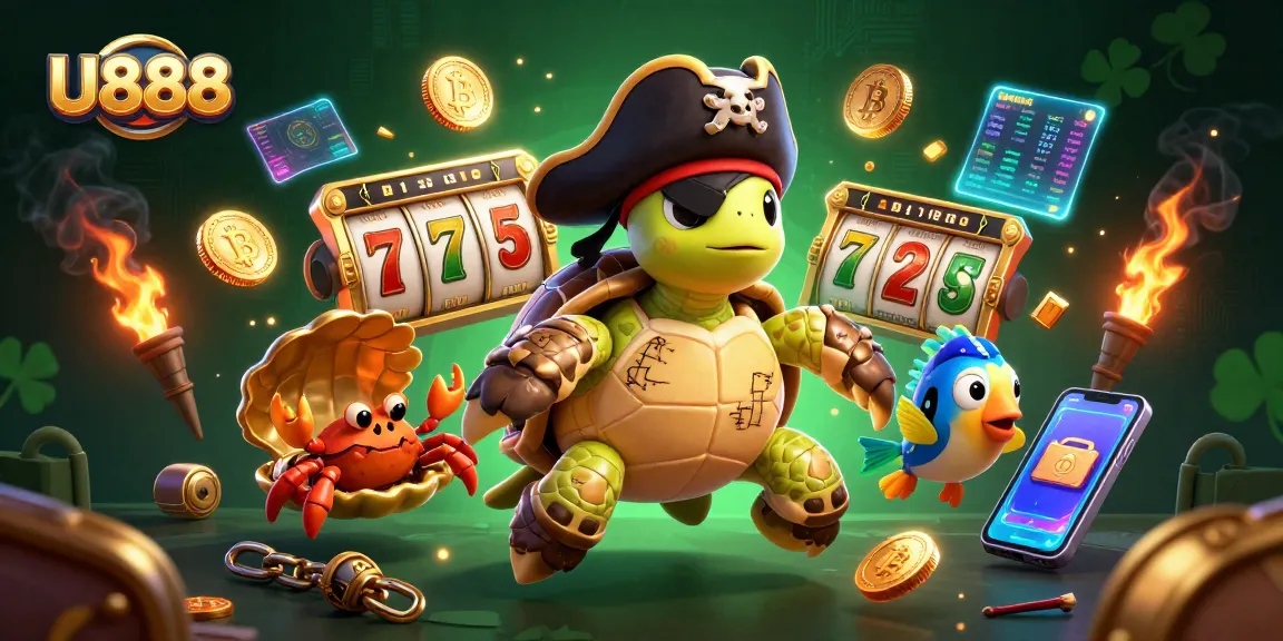 Experience exciting gameplay with U888's vibrant casino scene featuring treasure and dynamic gaming elements.