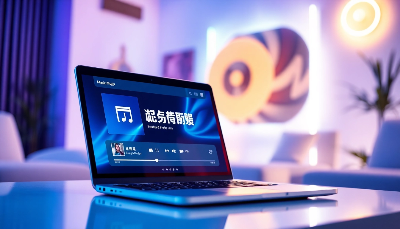 使用汽水音乐电脑版的电脑展示流畅的音乐播放界面