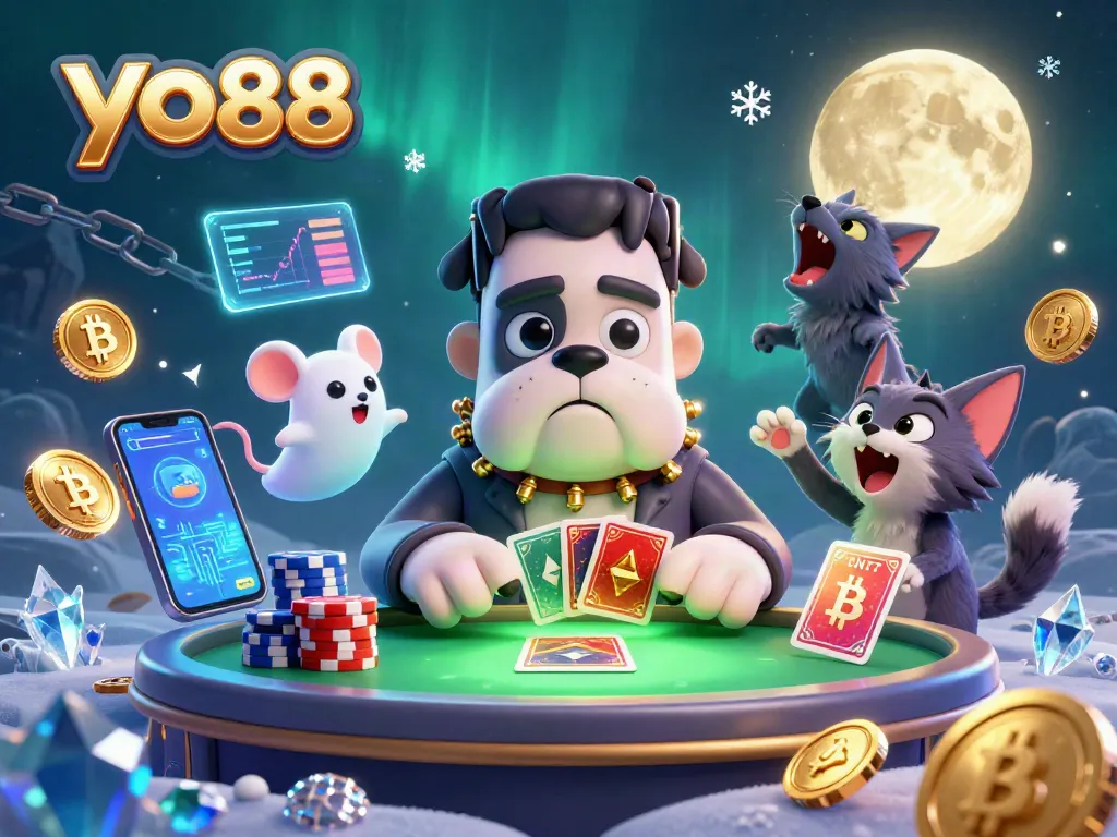 Experience thrilling gameplay at yo88, featuring cartoon characters in a lively casino scene.