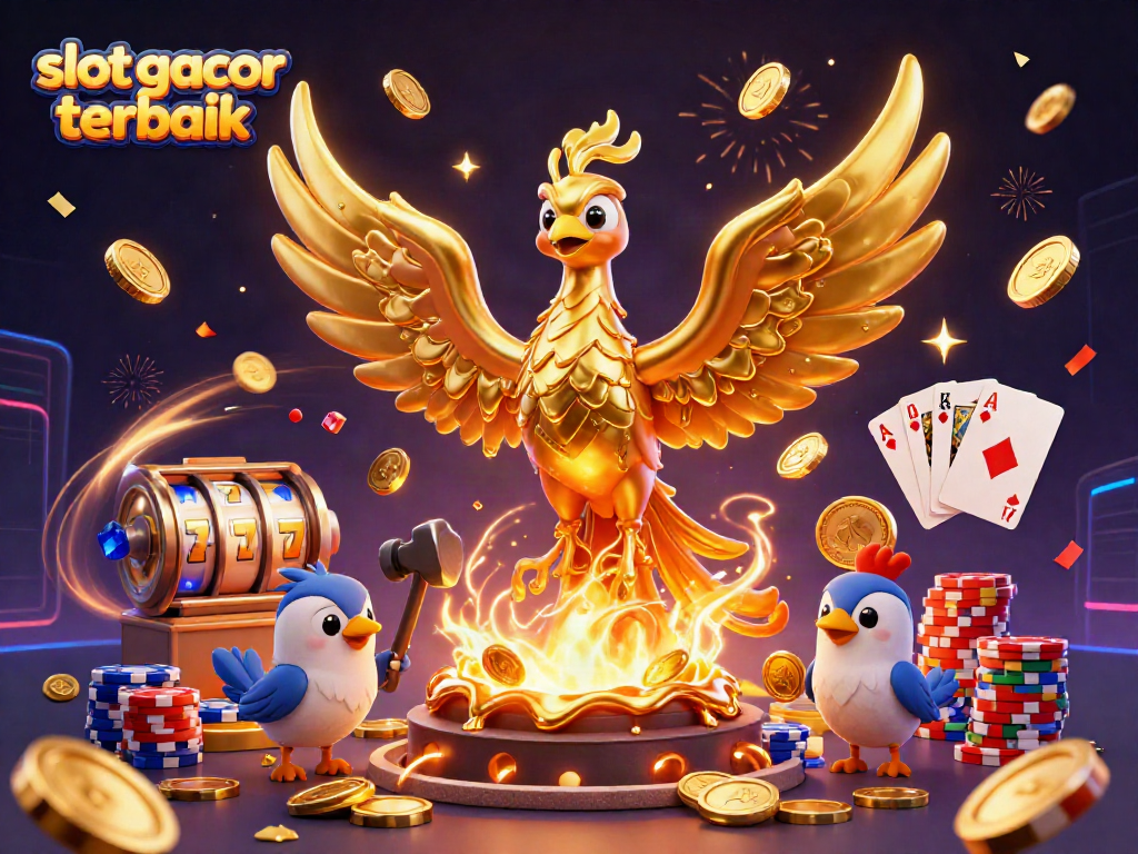Menangkan slot gacor terbaik dengan phoenix emas dan koin berkilauan dalam festival kasino.