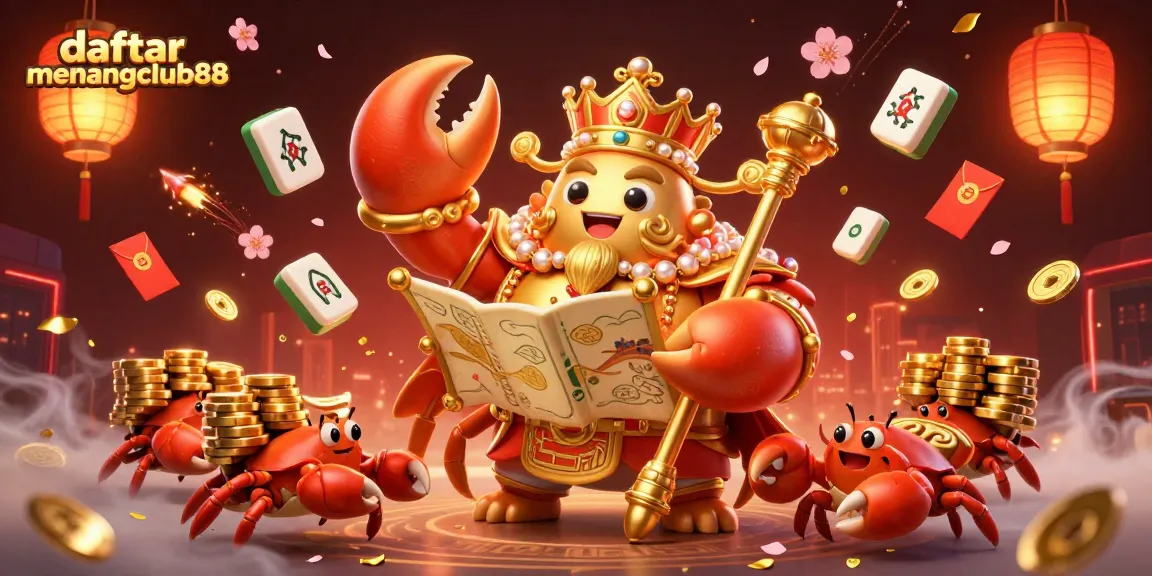 Engage in thrilling gameplay with daftar menangclub88 as the golden crab emperor rules the casino world.