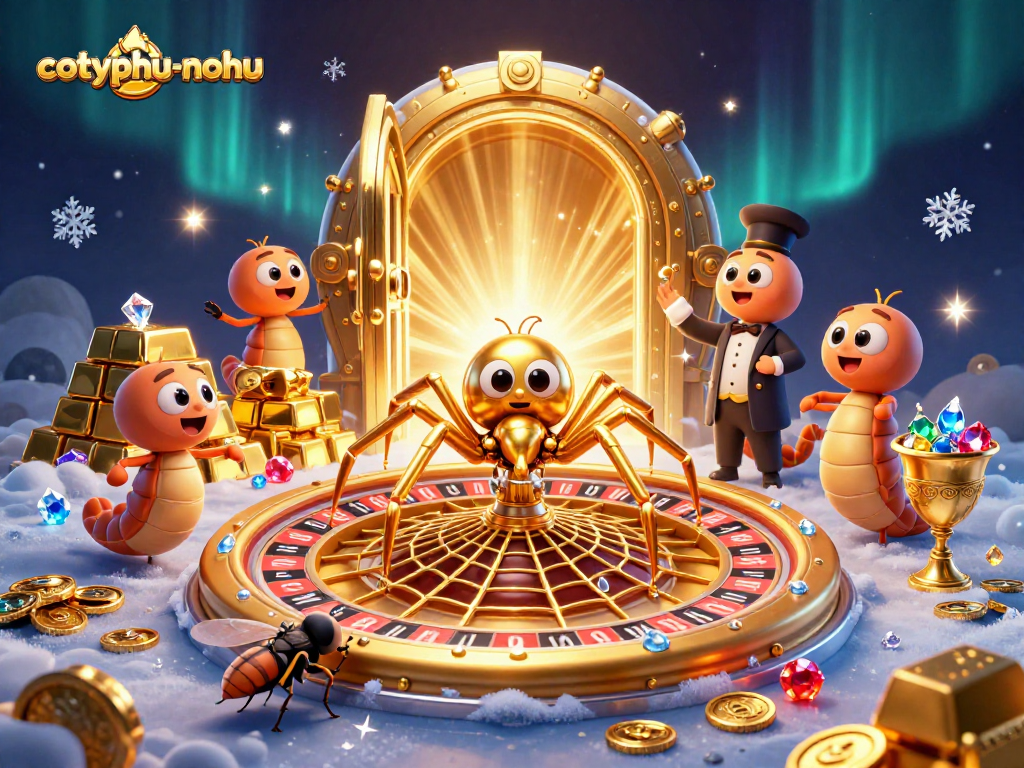 Place bets in cotyphu-nohu, a thrilling casino game with golden treasures and vibrant characters.