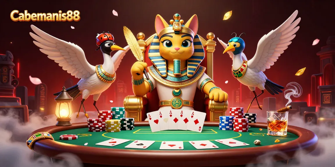Experience gaming excitement at Cabemanis88 with a vibrant casino scene full of poker action.