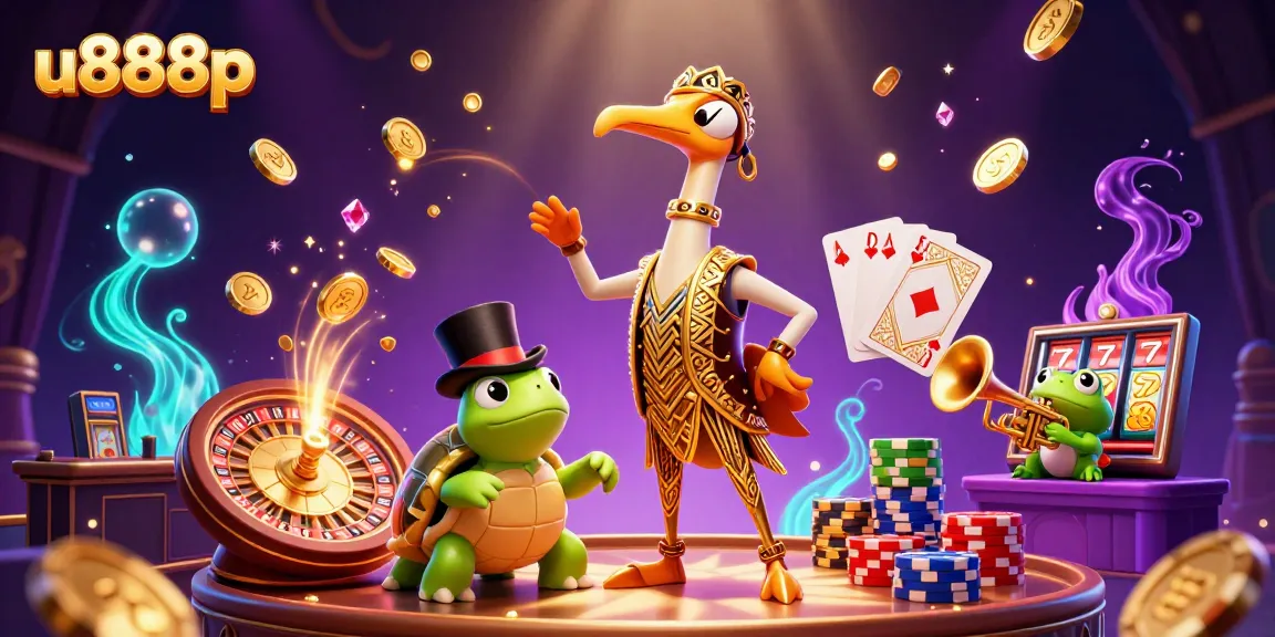 Experience exhilarating wins at u888p, with vibrant casino characters and rich game elements.