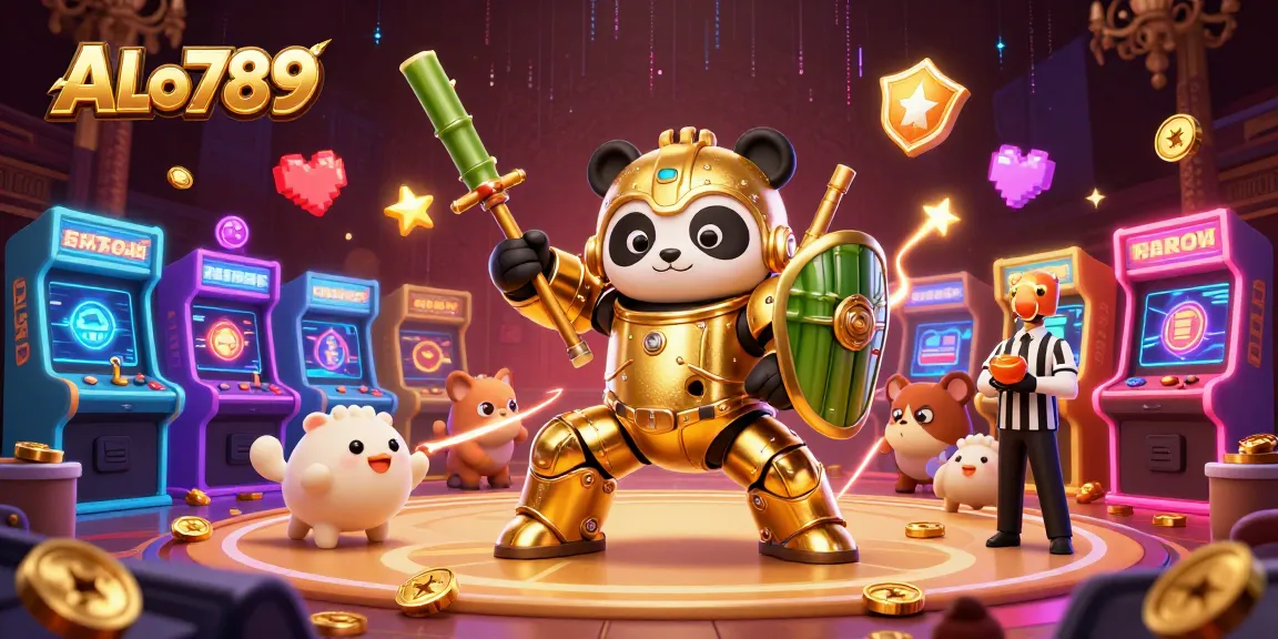 Engage in thrilling cockfighting at ALo789 with a vibrant 3D casino scene showcasing excitement and action.