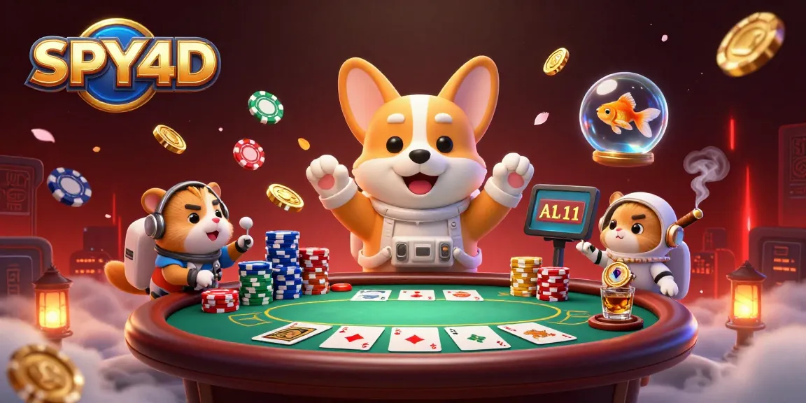 SPY4D mengontrol permainan kasino digital dengan corgi astronot dan karakter lain yang mengapung di luar angkasa