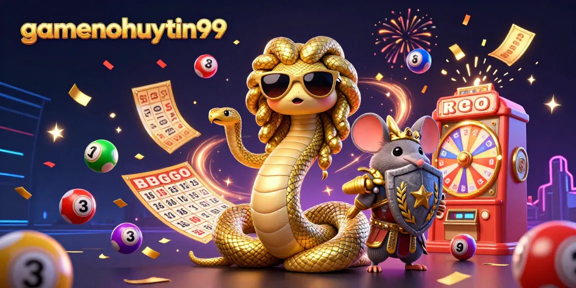 Experience the thrilling lottery excitement with gamenohuuytin99, featuring vibrant characters and dynamic game elements.