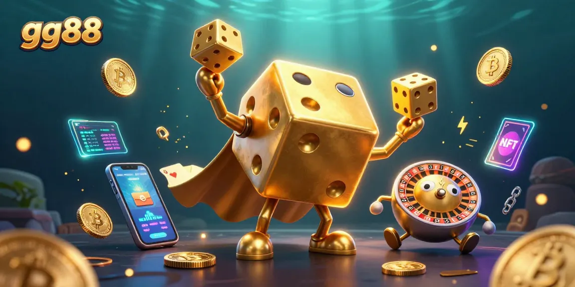 Play exciting games and win big at gg88 with vibrant 3D visuals featuring classic casino elements.