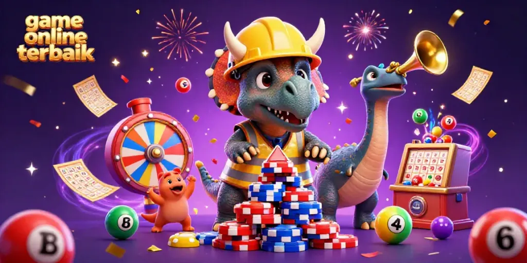 Experience excitement with game online terbaik featuring colorful balloons, jackpots, and vibrant casino elements.