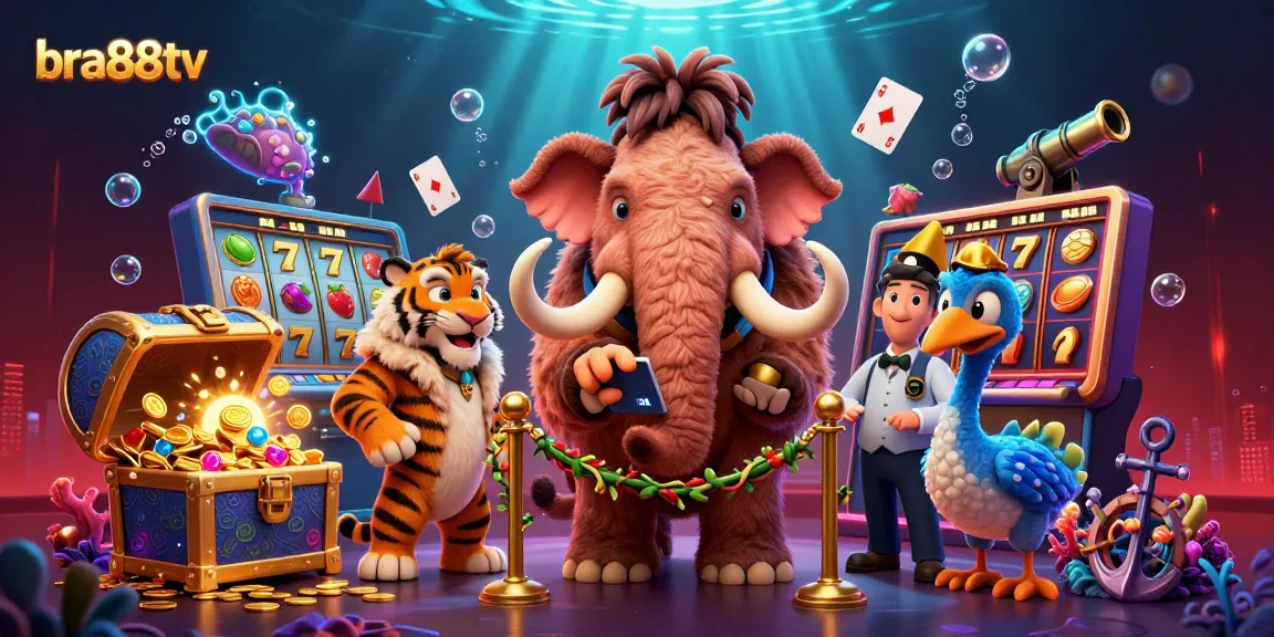 Experience thrilling gameplay at bra88tv with vibrant casino characters and animated slot elements.