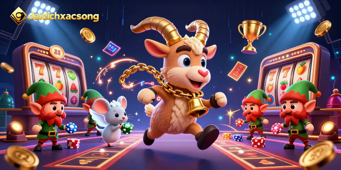daidichxacsong brings thrilling slots action with a Krampus goat dealer and mischievous elf gremlins
