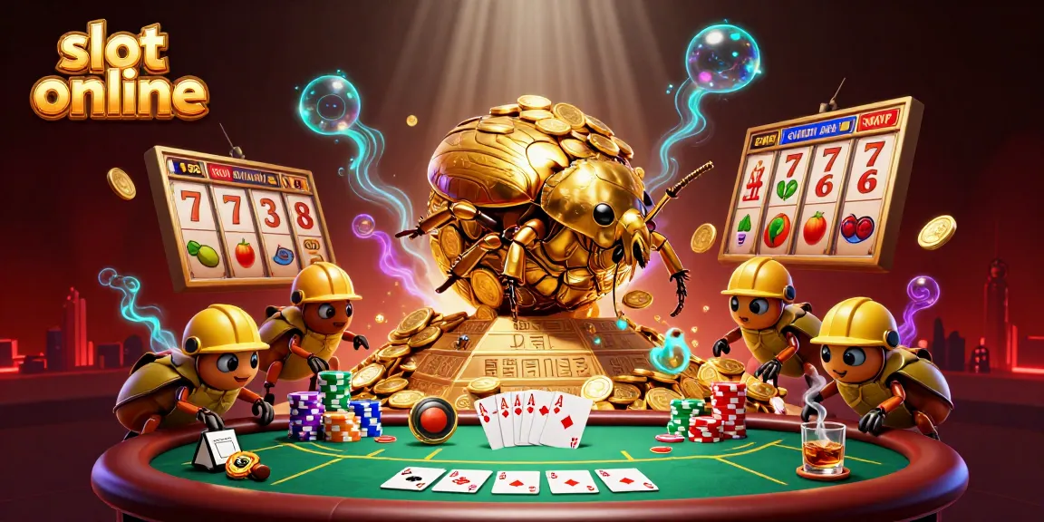 Experience the thrill of slot online with vibrant casino elements and dynamic characters.