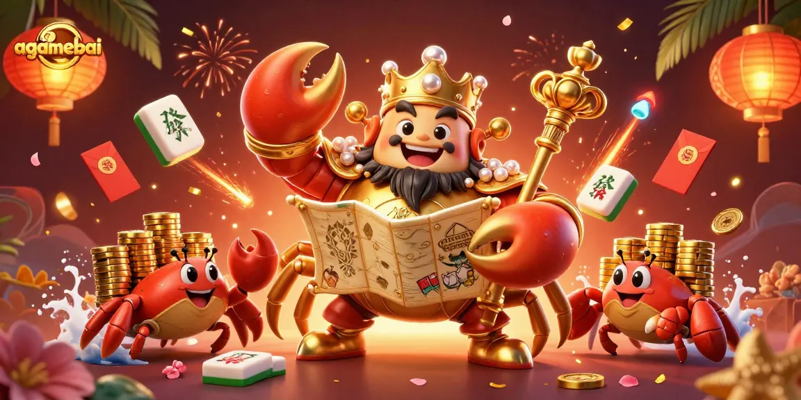 Engage in exciting gameplay with agamebai featuring a golden crab emperor and dynamic casino elements.
