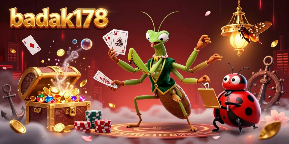 Engage with badak178 in an exciting casino scene with animated characters dealing cards and managing bets.