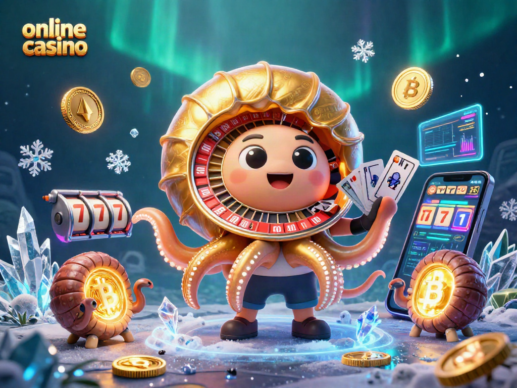 Engage in thrilling online casino excitement with this dynamic 3D illustration of a nautilus roulette wheel.