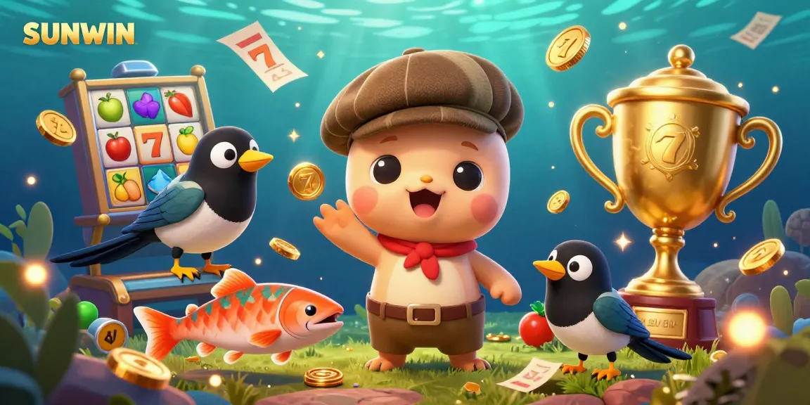 SUNWIN engages players with thrilling slots and jackpot reels in an enchanting underwater scene.