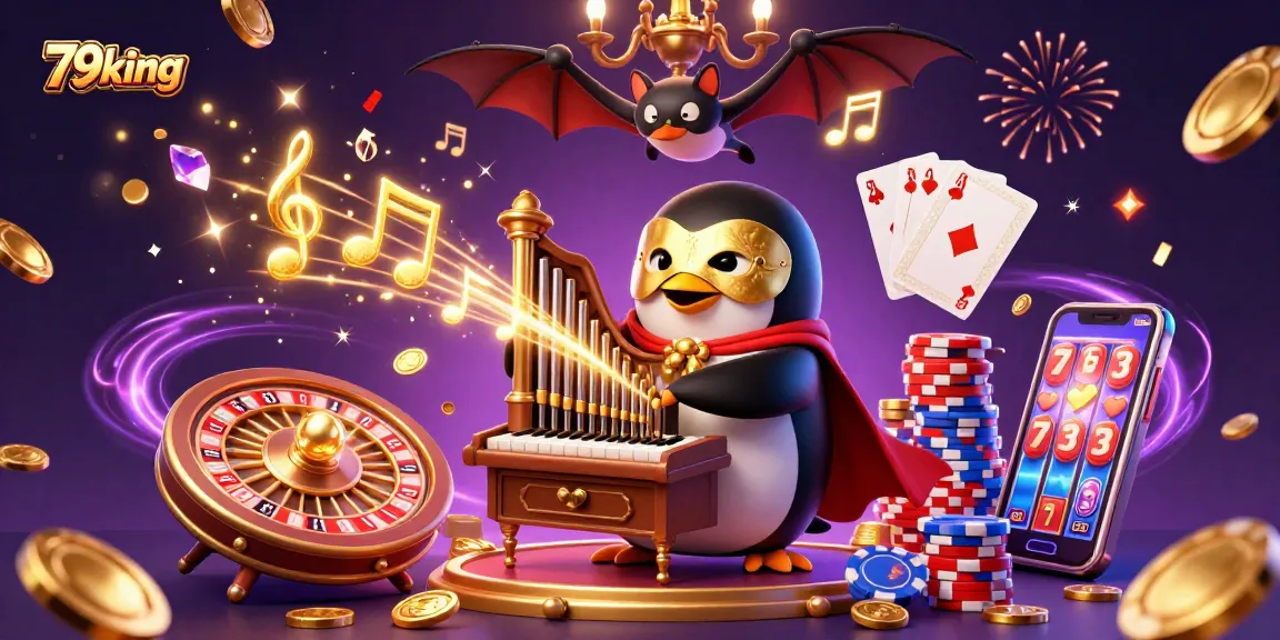 Experience the joy of 79king with this vibrant scene full of winning characters and casino excitement.