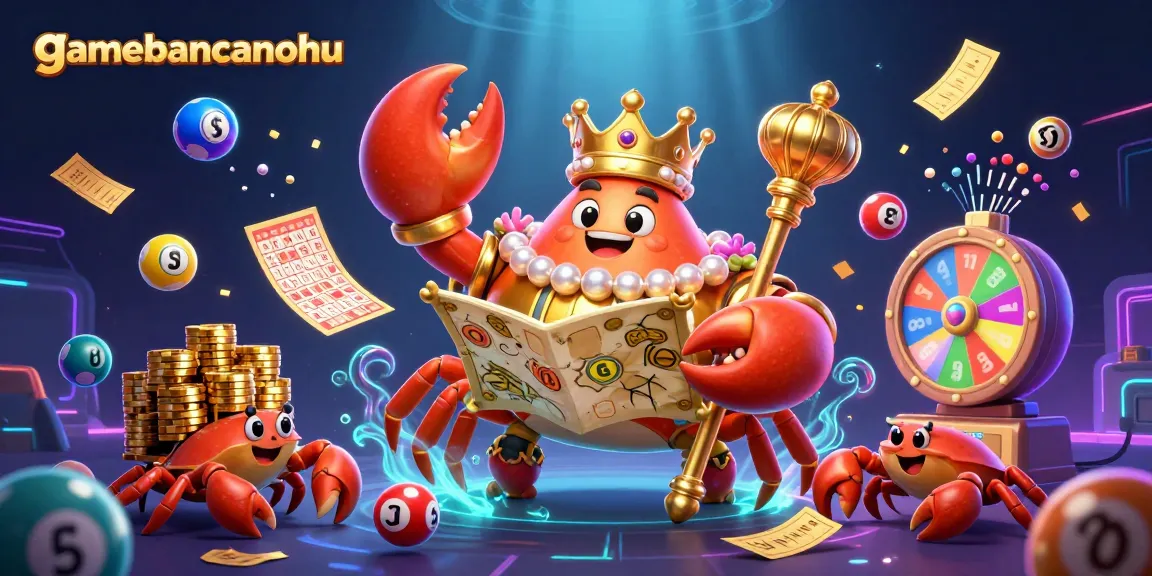 Engage in thrilling games at gamebancanohu with vibrant lottery mechanics and a captivating crab emperor scene.