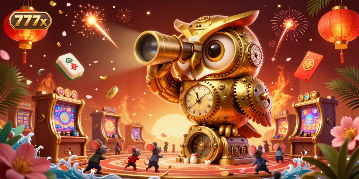 Experience thrilling slots action at 777x, featuring a vibrant casino scene with dynamic characters and game elements.