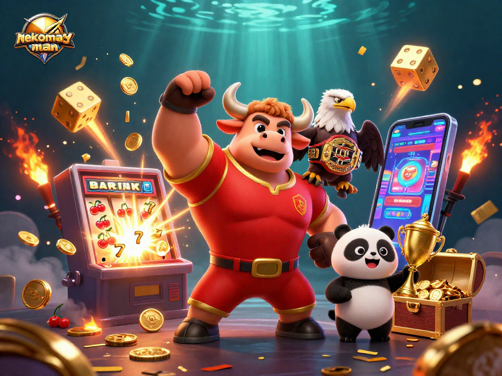 Experience the thrill of nekomayman with jackpot action and winning symbols all around.