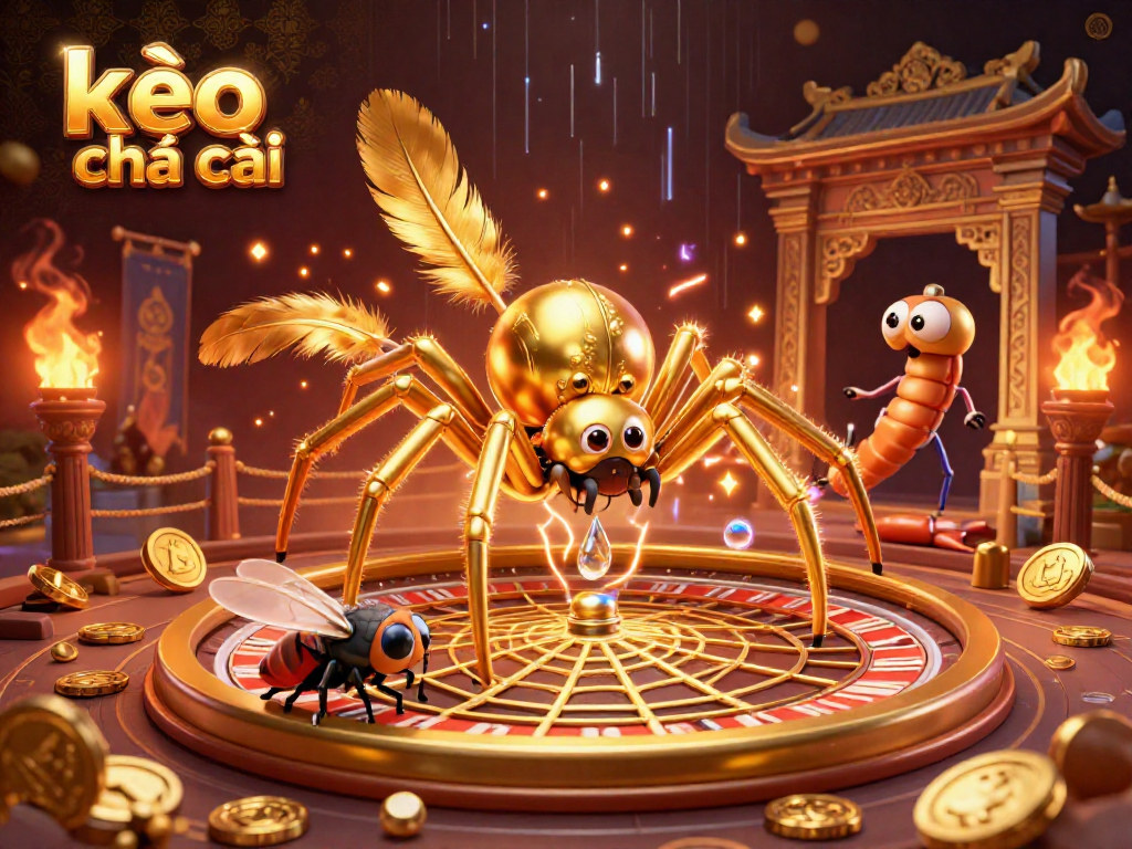 Place your bets at kèo nhà cái with the fly at the roulette wheel, lively 3D casino scene.