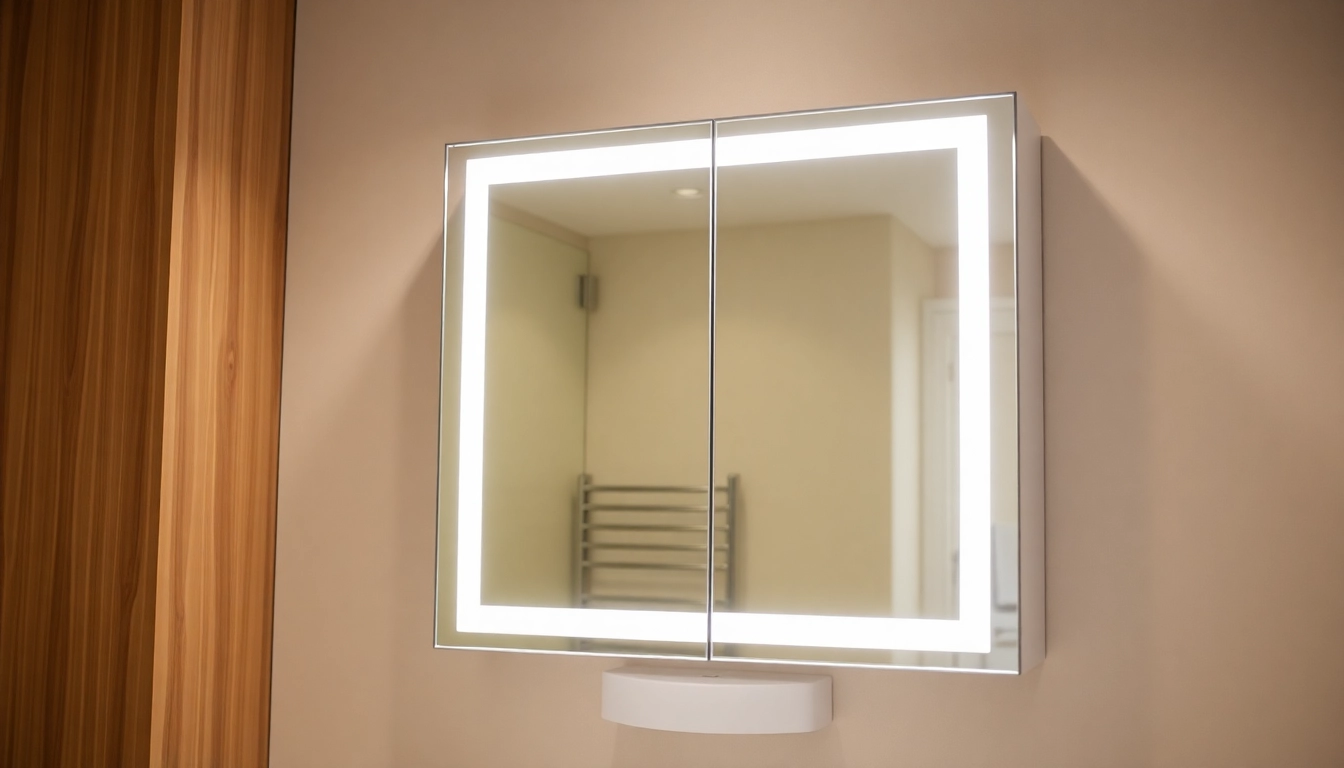Entdecken Sie badezimmer spiegelschränke beleuchtung mit elegantem Design und integrierter Beleuchtung für moderne Badezimmer.