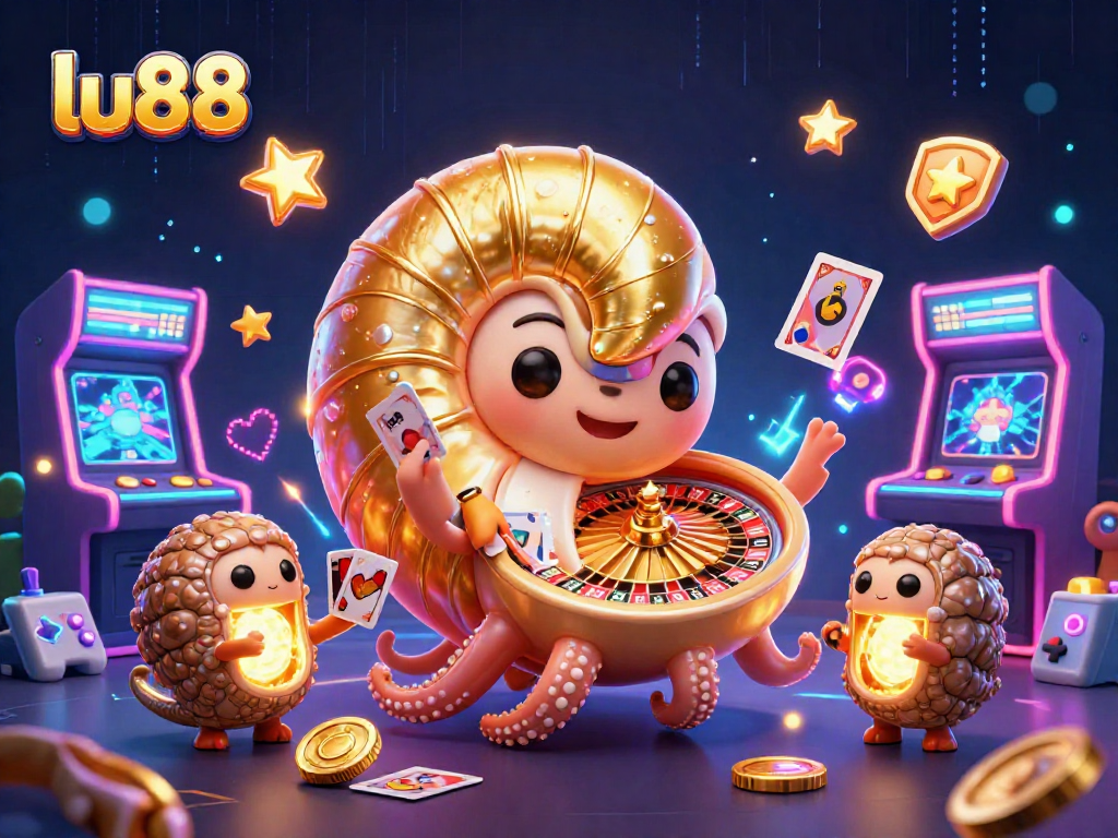 Experience thrilling gameplay with lu88's nautilus-themed casino adventure featuring glowing golden elements.