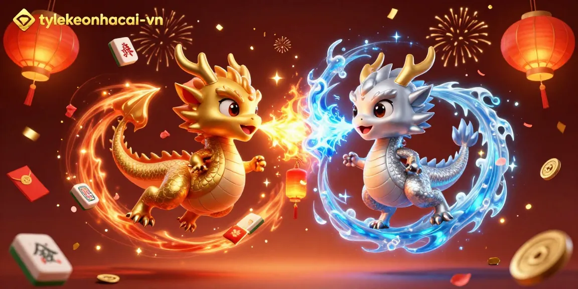 Engage in thrilling gameplay at tylekeonhacai-vn with stunning dragons and festive elements.
