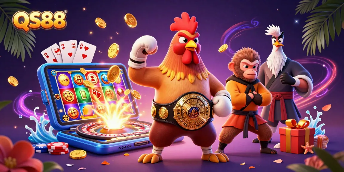 Engage with QS88’s dynamic gaming experience, featuring thrilling characters and exciting casino elements.