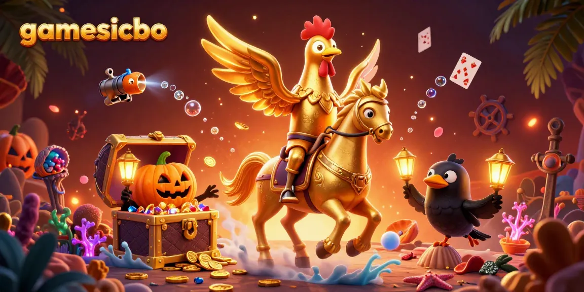 Experience the thrill of gamesicbo with dynamic casino scenes featuring golden rooster characters and spectacular visual elements.