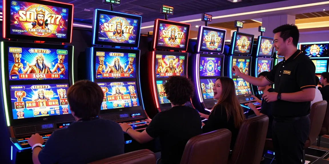 Players enjoying SLOT777 Zeus games with dynamic RTP 777 live data and vibrant atmosphere.