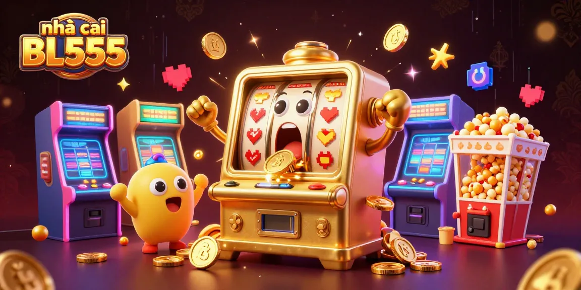 Experience the thrill of winning at nhà cái BL555 with our exciting jackpot scene featuring lively slot machines.