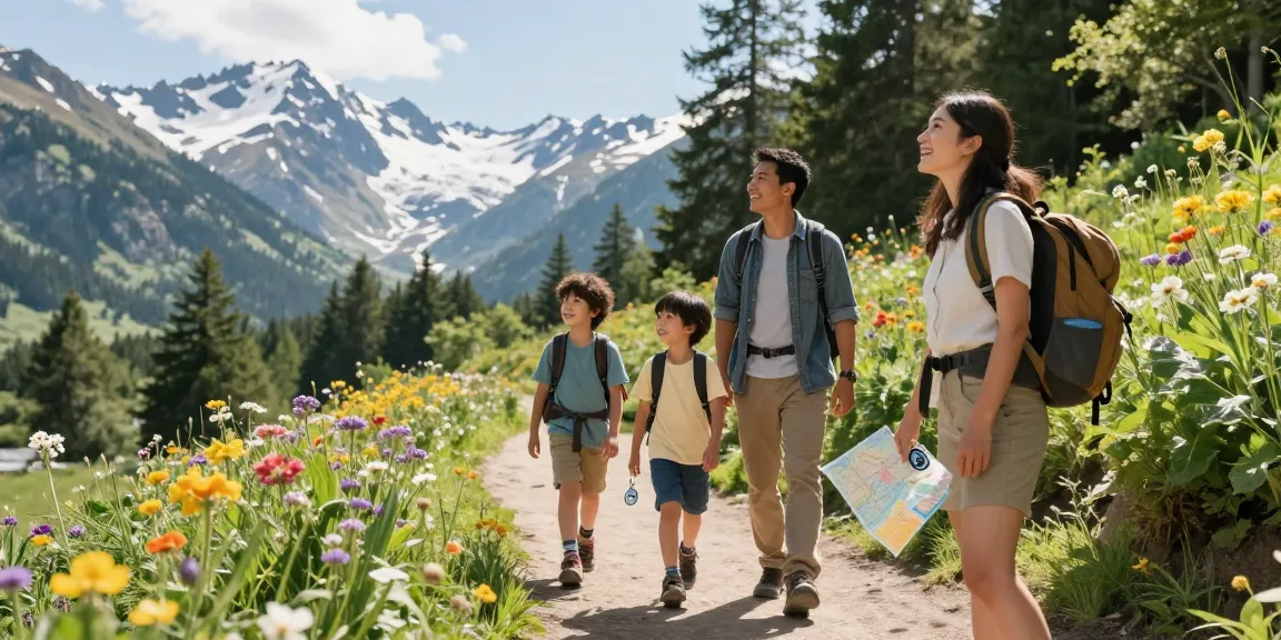 A family discovering the beauty of nature together, capturing the essence of adventure with mantra88.