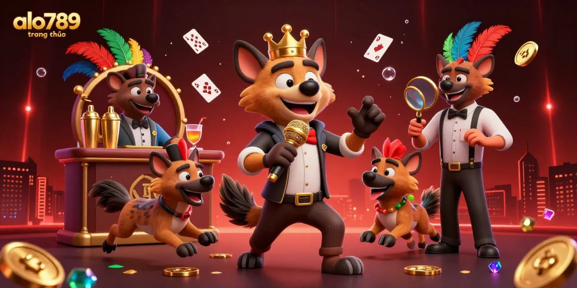 Experience vibrant energy at alo789 trang chủ with hyenas in a comedy casino club.
